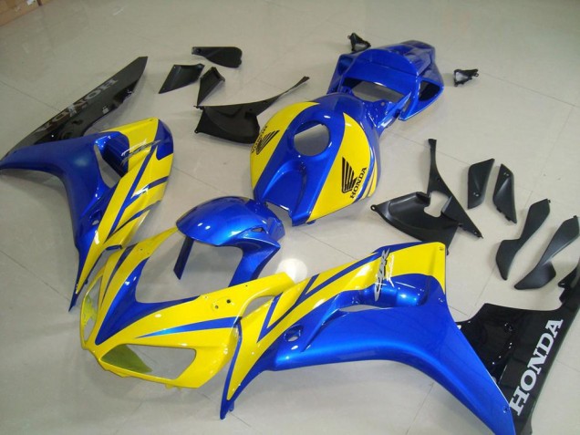 Amarillo Azul Negro Carenado Moto CBR 1000 RR 06-07 Amarillo Azul Negro Carenado Moto CBR 1000 RR 06-07