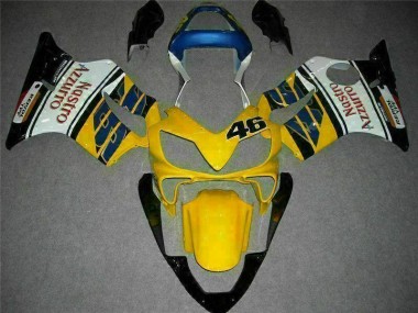 Amarillo Blanco Carenado Moto CBR 600 F4i 01-03
