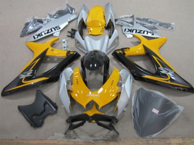 Amarillo Blanco Negro Carenado Moto GSXR 600 K8 08-10