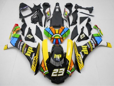 Amarillo Negro 23 Carenado Moto R1 15-19