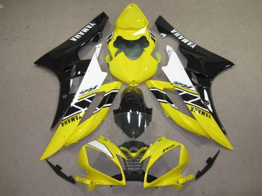 Amarillo Negro Calcomanía Carenado Moto R6 06-07