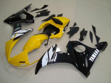 Amarillo Negro Carenado Moto R6 03-05
