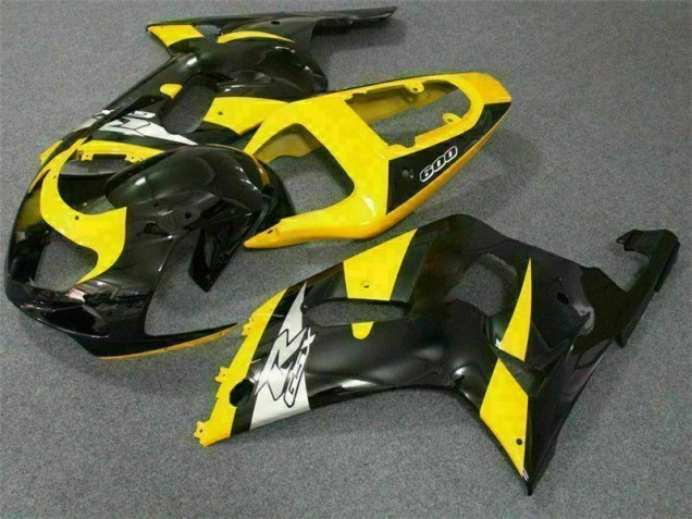Amarillo Negro Carenado & Plástico Moto GSXR 600 / 750 K1 K2 K3 01-03 Amarillo Negro Carenado & Plástico Moto GSXR 600 / 750 K1 K2 K3 01-03