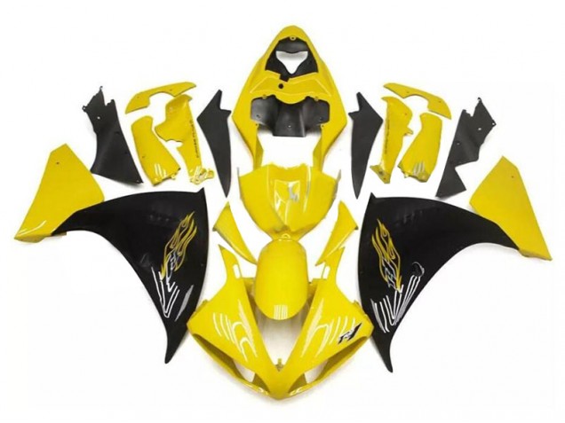 Amarillo Negro Carenados Moto R1 09-11