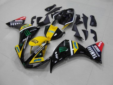 Amarillo Negro Monster Carenado & Plástico Moto R1 12-14