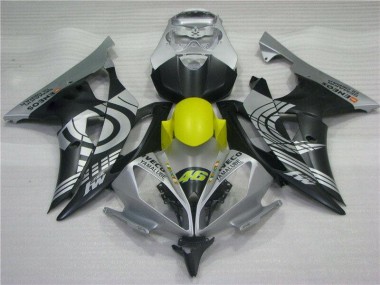 Amarillo Negro Plata Carenado Moto R6 08-16