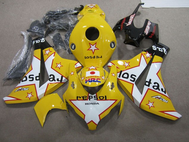 Amarillo Repsol HRC Carenado Moto CBR 1000 RR 08-11 Amarillo Repsol HRC Carenado Moto CBR 1000 RR 08-11