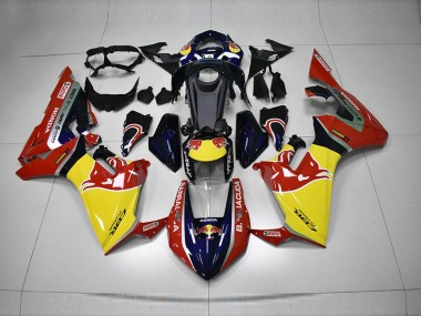 Azul Amarillo Rojo Red Bull Carenado Moto CBR 1000 RR 17-23
