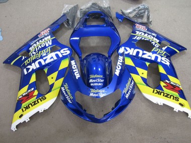 Azul Amarillo Telefumia Movistar Carenado Moto GSXR 600 K1 K2 K3 01-03