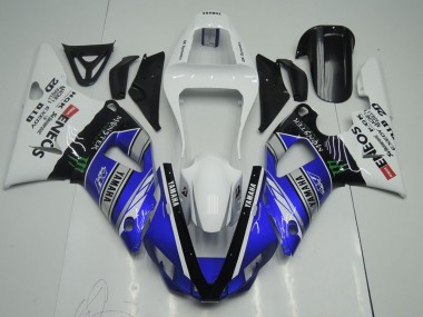 Azul Blanco ENEOS Monster Carenado Moto R1 00-01