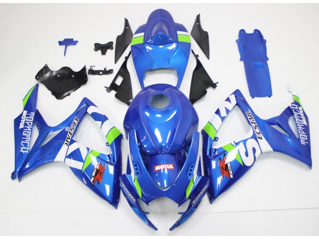 Azul Blanco Kit Carenado Moto GSXR 600 / 750 K6 06-07 Azul Blanco Kit Carenado Moto GSXR 600 / 750 K6 06-07