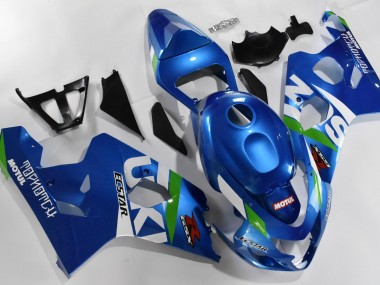 Azul Blanco Kit Completo Carenado Moto GSXR 600 / 750 K4 04-05