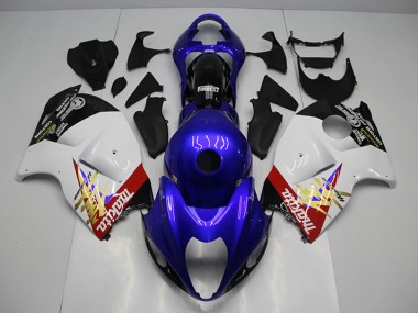 Azul Blanco Kits Completo Carenado Moto GSXR 1300 Hayabusa 96-07