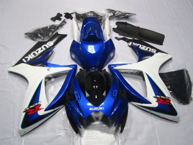 Azul Blanco Kits Completo Carenado Moto GSXR 600 K6 06-07