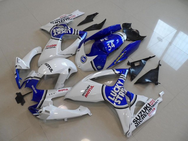 Azul Blanco Lucky Strike Motul 34 Carenado Moto GSXR 750 K6 06-07