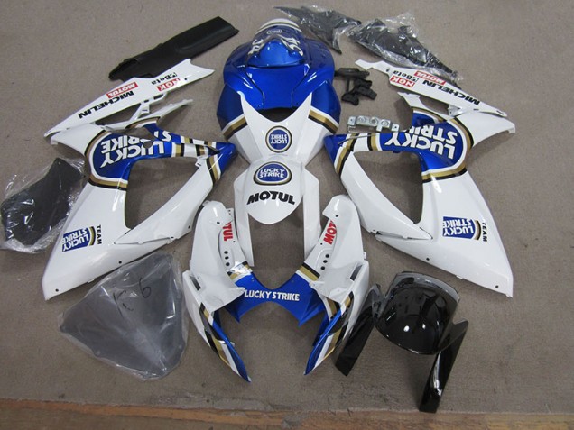 Azul Blanco Lucky Strike Motul Carenado Moto GSXR 750 K6 06-07 Azul Blanco Lucky Strike Motul Carenado Moto GSXR 750 K6 06-07