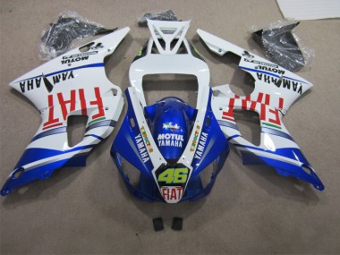 Azul Blanco Motul Fiat 46 Carenado Moto R1 98-99