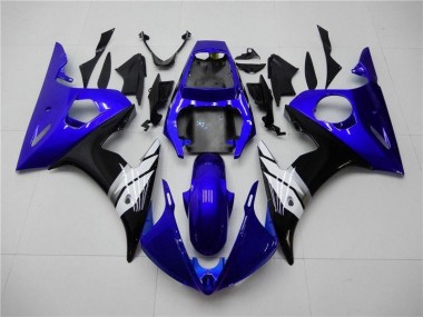 Azul Blanco Negro Carenado Moto R6 03-05