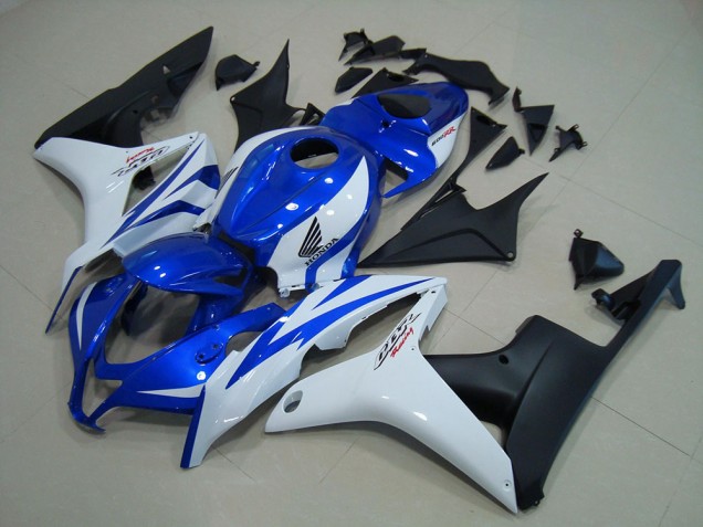 Azul Blanco Negro Mate Carenado Moto CBR 600 RR 07-08 Azul Blanco Negro Mate Carenado Moto CBR 600 RR 07-08