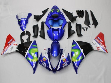 Azul Blanco Negro Rojo Carenado Moto R1 12-14