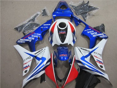 Azul Blanco Rojo HRC Carenado Moto CBR 600 RR 07-08