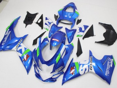 Azul Blanco Verde Carenado Moto GSXR 600 / 750 K11 11-21