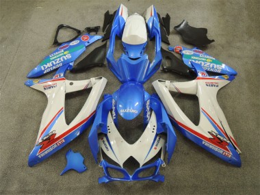 Azul Blanco con Calcomanías Carenado Moto GSXR 600 K8 08-10