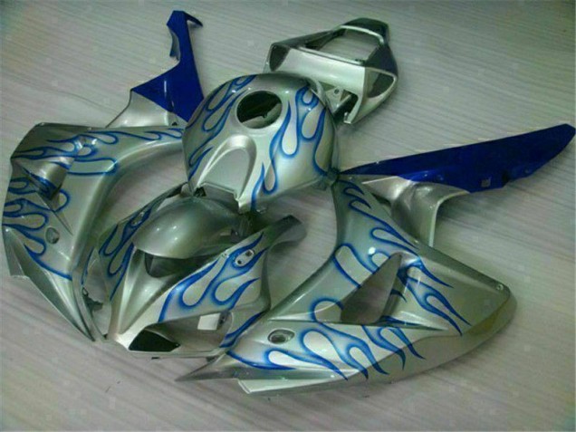 Azul Llama Plata Carenado Moto CBR 1000 RR 06-07 Azul Llama Plata Carenado Moto CBR 1000 RR 06-07