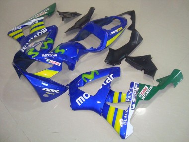 Azul Movistar Castrol Carenado Moto CBR 900 RR 929 00-01
