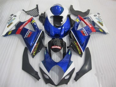 Azul Negro Rockstar Carenado Moto GSXR 1000 K7 07-08