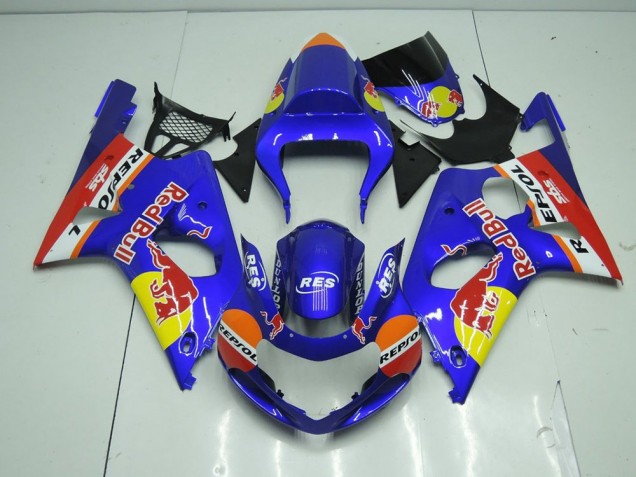 Azul Red Bull Carenado Moto GSXR 1000 K1 00-02