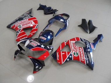 Azul Rojo Cycle World Castrol Carenado Moto CBR 900 RR 954 02-03