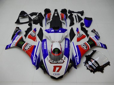Azul Rojo KGN 17 Carenado Moto R1 15-19