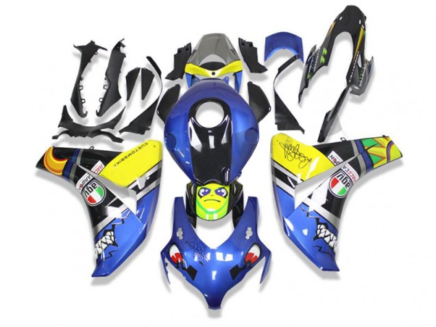 Azul Tiburón Carenado Moto CBR 1000 RR 08-11 Azul Tiburón Carenado Moto CBR 1000 RR 08-11