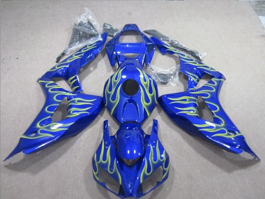 Azul Verde Llama Carenado Moto CBR 1000 RR 06-07