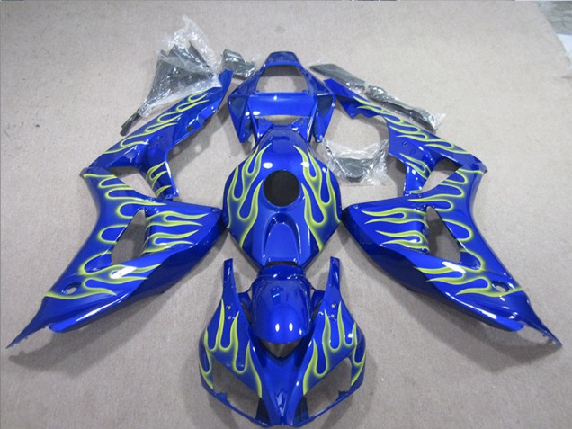 Azul Verde Llama Carenado Moto CBR 1000 RR 06-07