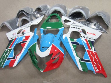 Azul Verde Rojo Motul Carenado Moto GSXR 600 K4 04-05