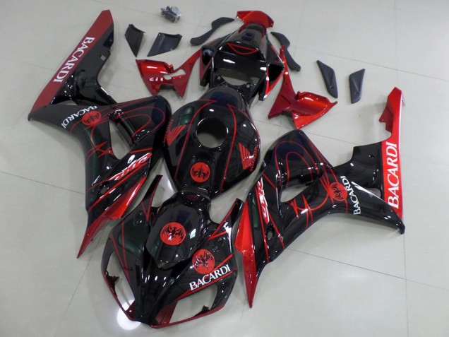 Bacardi Negro Carenado Moto CBR 1000 RR 06-07 Bacardi Negro Carenado Moto CBR 1000 RR 06-07