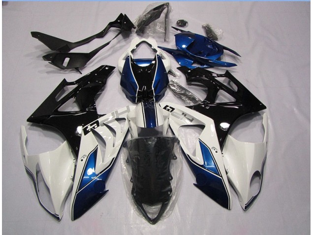 Blanco Azul ABS Moto Plástico S1000RR 09-14 Blanco Azul ABS Moto Plástico S1000RR 09-14