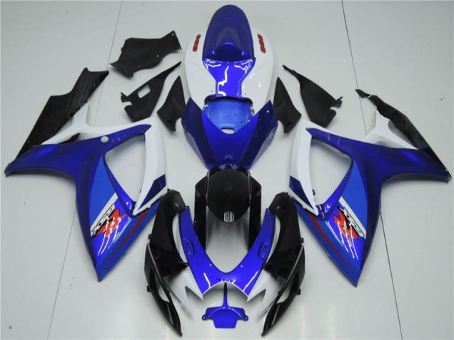 Blanco Azul Kit Carenado Moto GSXR 600 / 750 K6 06-07 Blanco Azul Kit Carenado Moto GSXR 600 / 750 K6 06-07