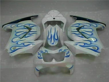Blanco Azul Llama Carenado Moto EX250 08-12