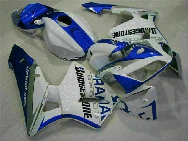 Blanco Azul Moto Plástica CBR 600 RR 05-06 Blanco Azul Moto Plástica CBR 600 RR 05-06