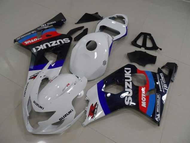 Blanco Azul Motul Carenado Moto GSXR 750 K4 04-05 Blanco Azul Motul Carenado Moto GSXR 750 K4 04-05