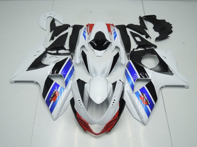 Blanco Azul Negro Carenado Moto GSXR 1000 K9 09-16 Blanco Azul Negro Carenado Moto GSXR 1000 K9 09-16
