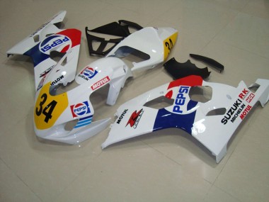 Blanco Azul Pepsi 34 Carenado Moto GSXR 750 K4 04-05