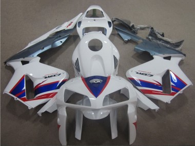 Blanco Azul Rojo Carenado Moto CBR 600 RR 05-06