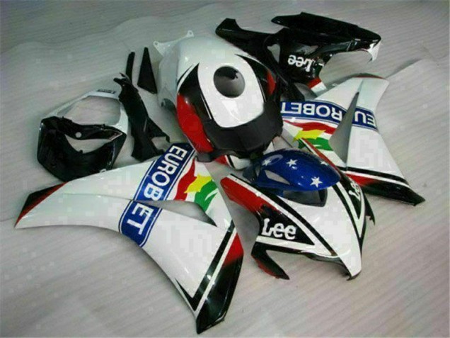 Blanco Azul Rojo Eurobet Lee Carenado Moto CBR 1000 RR 08-11 Blanco Azul Rojo Eurobet Lee Carenado Moto CBR 1000 RR 08-11
