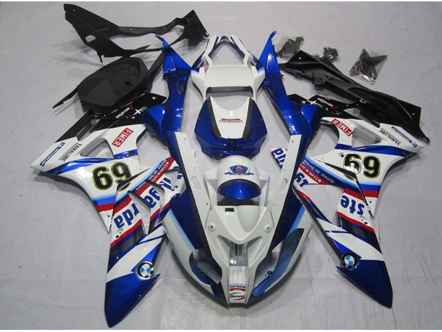 Blanco Azul Sterilgarda 69 Carenado Moto S1000RR 09-14 Blanco Azul Sterilgarda 69 Carenado Moto S1000RR 09-14