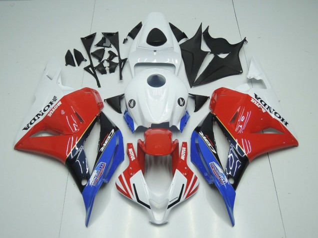 Blanco Motul Rojo Azul Carenado Moto CBR 600 RR 09-12 Blanco Motul Rojo Azul Carenado Moto CBR 600 RR 09-12