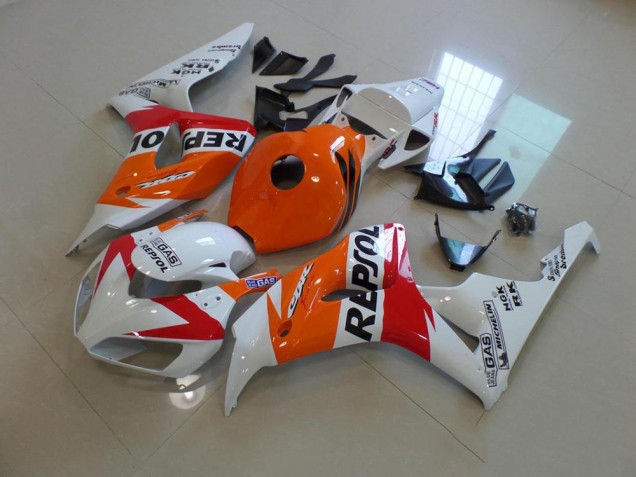 Blanco & Naranja Repsol Carenado Moto CBR 1000 RR 06-07 Blanco & Naranja Repsol Carenado Moto CBR 1000 RR 06-07